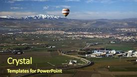 Presentation with granada - Beautiful slide set featuring city with hot air ballon backdrop and a  colored foreground