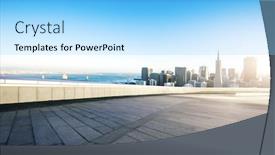  Presentation with san francisco - Cool new presentation theme with road construction - cityscape and skyline of san backdrop and a light blue colored foreground
