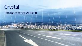  Presentation with seattle - Cool new theme with skyline of seattle on view backdrop and a sky blue colored foreground