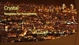  Presentation with street lights - Theme enhanced with cityscape beirut with street lights background and a tawny brown colored foreground