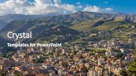  Presentation with middle east - Colorful slide deck enhanced with cityscape in beeka valley lebanon backdrop and a ocean colored foreground