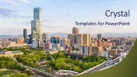  Presentation with osaka - Amazing slides having cityscape in the abeno district backdrop and a sky blue colored foreground