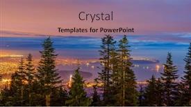  Presentation with illumination - PPT theme consisting of cityscape-night-evening-illumination background and a  colored foreground