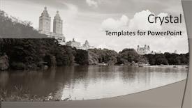  Presentation with new york city subway station - Slide deck with cityscape nyc - central park spring in midtown background and a  colored foreground