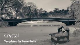  Presentation with park night city - Cool new PPT layouts with cityscape nyc - central park winter with frozen backdrop and a  colored foreground