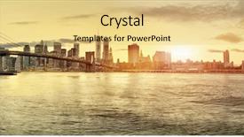  Presentation with bridges - Audience pleasing PPT layouts consisting of cityscape nyc - manhattan and brooklyn bridges backdrop and a  colored foreground
