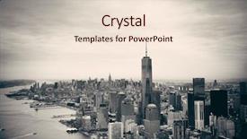  Presentation with new york city subway station - Cool new PPT theme with cityscape nyc - new york city manhattan downtown backdrop and a  colored foreground