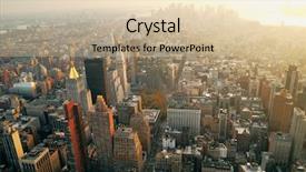  Presentation with new york city - Amazing PPT theme having cityscape nyc - new york city manhattan panorama backdrop and a lemonade colored foreground