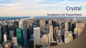  Presentation with taxi cabs new york city - Presentation featuring cityscape nyc - new york city manhattan sunset background and a  colored foreground