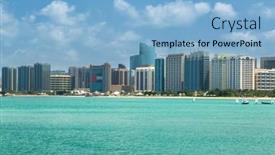  Presentation with persian gulf - Slide deck enhanced with cityscape-of-abu-dhabi background and a light blue colored foreground