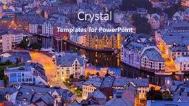  Presentation with it architecture - Slide deck having cityscape-of-alesund-norway-architecture background and a violet colored foreground