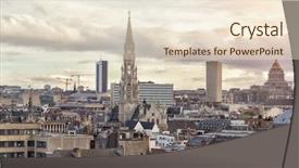  Presentation with brussels - Colorful slides enhanced with cityscape of brussels belgium backdrop and a lemonade colored foreground
