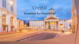  Presentation with brussels - Audience pleasing PPT layouts consisting of cityscape-of-brussels-royal-square backdrop and a light blue colored foreground