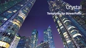  Presentation with korea - Slide deck with cityscape of busan south korea background and a navy blue colored foreground