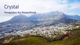  Presentation with cape town - PPT layouts with cityscape of cape town background and a sky blue colored foreground