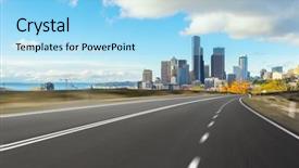  Presentation with los angeles - Beautiful slides featuring cityscape of los angeles backdrop and a  colored foreground