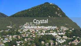  Presentation with switzerland - Presentation theme enhanced with cityscape of lugano canton of ticino switzerland background and a gray colored foreground