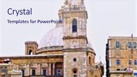  Presentation with malta - Audience pleasing slide set consisting of cityscape of malta hdr image backdrop and a sky blue colored foreground