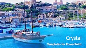  Presentation with malta - Presentation theme consisting of cityscape of malta hdr image background and a  colored foreground