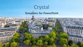  Presentation with eiffel tower paris france - Presentation design with cityscape-of-paris-with-eiffel and a  colored foreground
