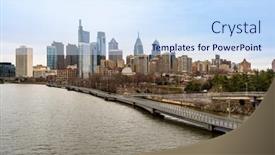 Presentation with philadelphia - Colorful slides enhanced with cityscape-of-philadelphia-skyscraper-skylines backdrop and a sky blue colored foreground