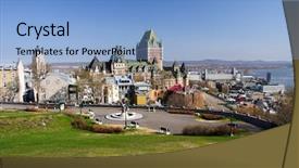  Presentation with nationalism quebec - PPT theme with cityscape of quebec city background and a light blue colored foreground