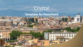  Presentation with rome italy - PPT layouts consisting of cityscape-of-rome-at-sunny background and a light blue colored foreground