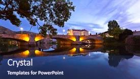  Presentation with bosnia - Amazing slide deck having cityscape of trebinje - bosnia backdrop and a ocean colored foreground