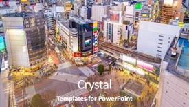  Presentation with tokyo - Colorful PPT theme enhanced with shibuya tokyo japan cityscape backdrop and a coral colored foreground