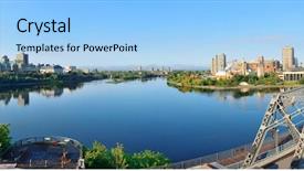  Presentation with historical architecture - Beautiful PPT layouts featuring cityscape panorama in the day backdrop and a light blue colored foreground