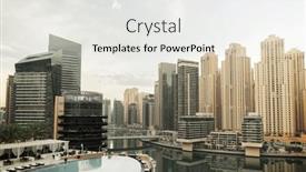  Presentation with tourism hotel - Theme with cityscape-travel-tourism-and-urban background and a light gray colored foreground
