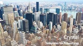  Presentation with japanese new year above view - Amazing PPT theme having cityscape view of manhattan new backdrop and a  colored foreground