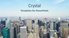  Presentation with manhattan - Colorful presentation enhanced with cityscape-view-of-manhattan-new backdrop and a sky blue colored foreground