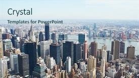  Presentation with cityscape manhattan bridge - Presentation theme with cityscape view of manhattan new background and a  colored foreground