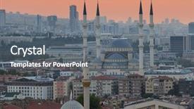  Presentation with arizona sunset view - Colorful slides enhanced with cityscape view to the capital backdrop and a gray colored foreground