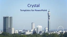  Presentation with millennium - Beautiful PPT theme featuring cityscape with the bt tower backdrop and a light blue colored foreground