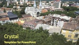  Presentation with black youth church - Beautiful theme featuring cityscape with the franciscan church backdrop and a tawny brown colored foreground