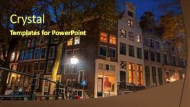  Presentation with amsterdam - Audience pleasing PPT layouts consisting of cityscenic-at-the-herengracht backdrop and a wine colored foreground