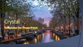  Presentation with amsterdam - Slide deck with cityscenic-at-the-keizersgracht background and a tawny brown colored foreground