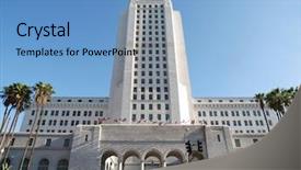  Presentation with los angeles - Amazing theme having civic - los angeles city hall backdrop and a teal colored foreground
