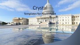  Presentation with united states capitol building - Slide set consisting of civic - united states capitol building background and a light blue colored foreground