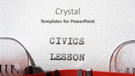  Presentation with civics - PPT theme featuring civics-lesson-text-written background and a white colored foreground