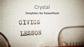  Presentation with civics - Presentation theme with civics-lesson-text-written background and a sky blue colored foreground