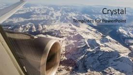  Presentation with alps - Beautiful PPT layouts featuring civil aviation - alps in austria backdrop and a light blue colored foreground