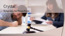  Presentation with lawyer client meeting - Amazing PPT theme having civil defense - female lawyer meeting with his backdrop and a soft green colored foreground