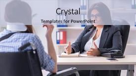  Presentation with lawyer - PPT layouts with civil defense - injured employee visiting lawyer background and a  colored foreground