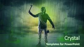  Presentation with science stars and galaxy space - Audience pleasing PPT theme consisting of civil defense - masked unrecognizable guard backdrop and a ocean colored foreground