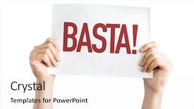  Presentation with civil disobedience - Slide set featuring civil disobedience - enough or stop it background and a white colored foreground