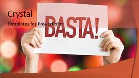  Presentation with civil disobedience - Colorful presentation design enhanced with civil disobedience - enough or stop it backdrop and a coral colored foreground