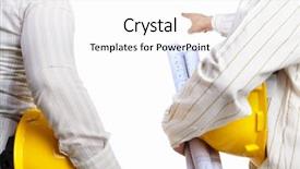 Presentation with civil engineering - Colorful PPT theme enhanced with civil engineer and partner body' backdrop and a white colored foreground